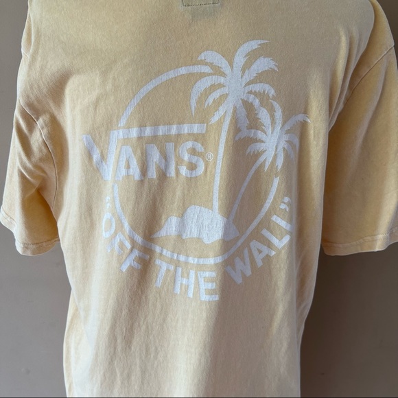 VANS Off The Wall Medium Yellow Shirt Top Tee - Picture 2 of 6